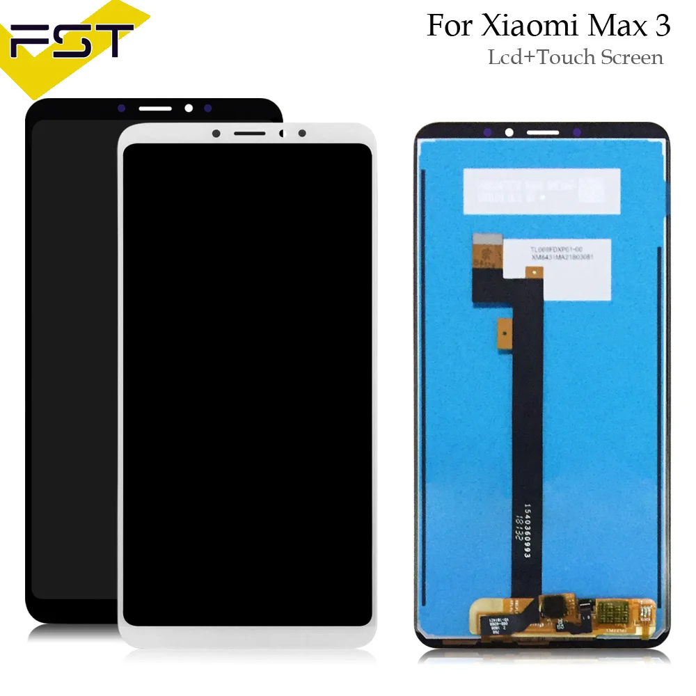 

Black/White For Xiaomi Mi Max 3 LCD Display+Touch Screen Digitizer Assembly Tools Glass Panel Sensor For Xiaomi Mi Max3