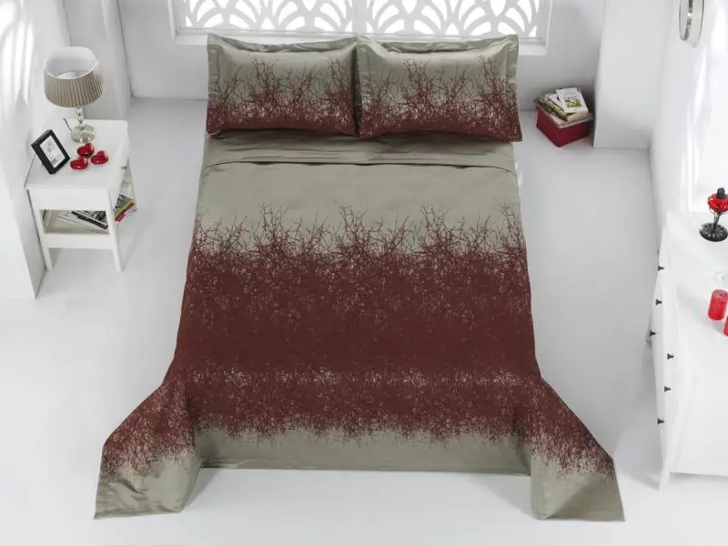 Покрывало двуспальное KARNA, FLORINA, 260*260 см, оранжевый
