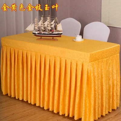 

Conference room table set tablecloth tablecloth, fabric tablecloth, exhibition sign in long table table skirt table cover table