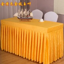 Conference room table set tablecloth tablecloth, fabric tablecloth, exhibition sign in long table table skirt table cover table