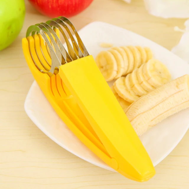 Stainless Steel Banana Slicer Fruit Cutter Cucumber Slicer Kitchen