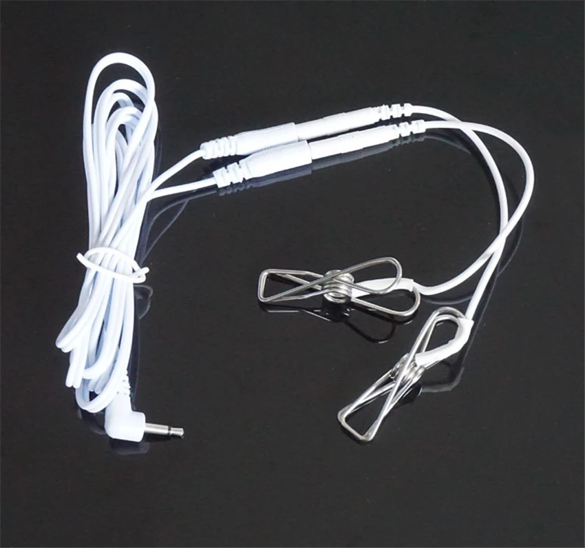 Electric Shock Vaginal Nipple Clamps Kits Host Cable Electro Shock BDSM Bondage Fetish Erotic Toys