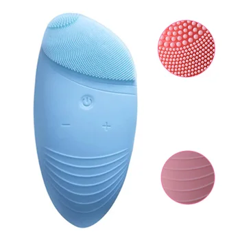 

Kaizm Facial Cleansing Brush Sonic Vibration Mini Face Cleaner Silicone Deep Pore Cleaning Electric Waterproof Massage