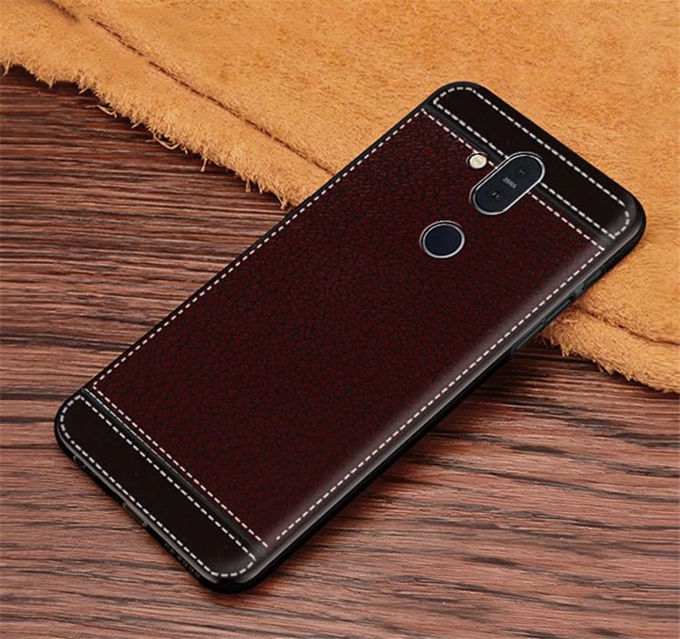 

For Nokia 8.1 Case Fashion Embossed PU Leather Protector Soft Back For Nokia 7.1 Plus X7 8.1 Matte Litchi Pattern Case (N0710)
