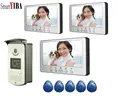 SmartYIBA 7 "Home Video Intercom Tür Telefon Entsperren System RFID Zugang Tür Kamera Türklingel Kits Mit Netzteil Control option|Videosprechanlage| -