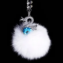 carnong car ornaments Automotive interior decration doll swan mirror ornaments hanging auto accessory cute female toy for car