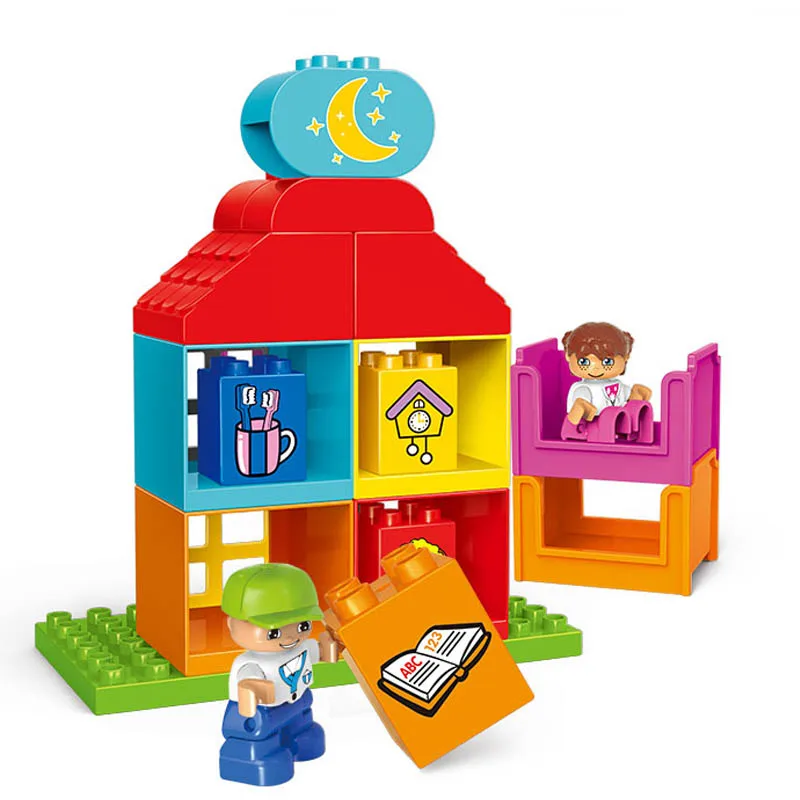 GOROCK большой duplo фигурки большие блоки парк развлечений горка строительные