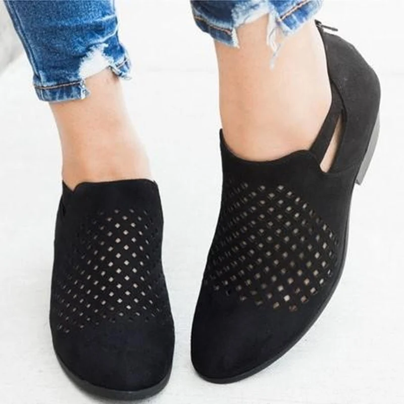 Женские сандалии с вырезами, коллекция года, Летние Стильные кожаные сандалии, удобная обувь в стиле ретро на платформе с высоким толстым каблуком, Размеры 35-43 - Цвет: Черный