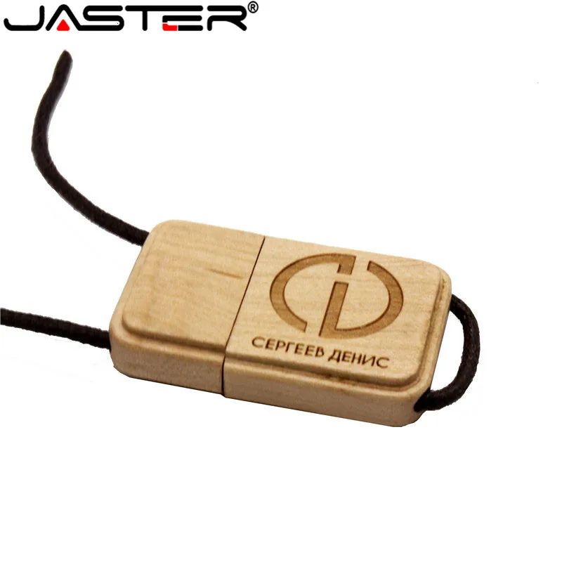 JASTER новый креативный деревянный usb с веревкой флэш накопитель 128 МБ 4 ГБ 8 16 32 64 Гб