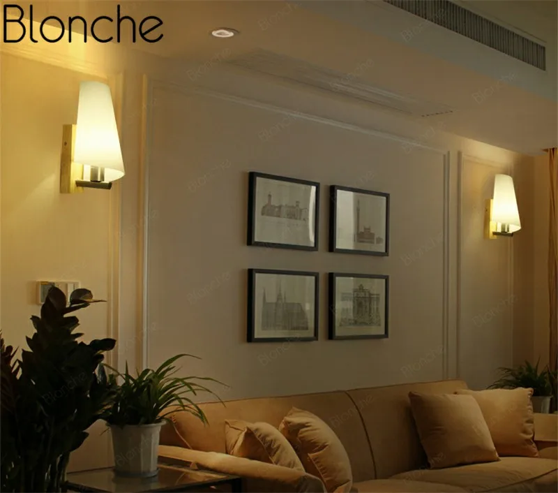 Современный стеклянный настенный светильник, деревянный светодиодный настенный светильник для прикроватной тумбы, гостиной, кухни, коридора, домашнего декора, светильник, тепло, лофт, светильники