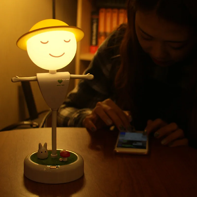 

Novelty Scarecrow Night Light LED Rechargeable Table Lamp Touch Sensor Nightlight Bedside Leds Home Decor Atmosphere Lighting