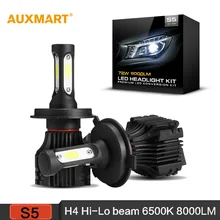 Auxmart S5 H4 LED Auto Scheinwerfer 6500 Karat 9600LM Fernlicht Getaucht fernlicht Front Lampe All-in-One nebelscheinwerfer 12 v 24 v 9003 HB2