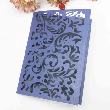 

30pcs/lot Laser Cut Flora Wedding Invitation Pearl Paper Wedding Card Wedding Decorations Birthday Party Invitations