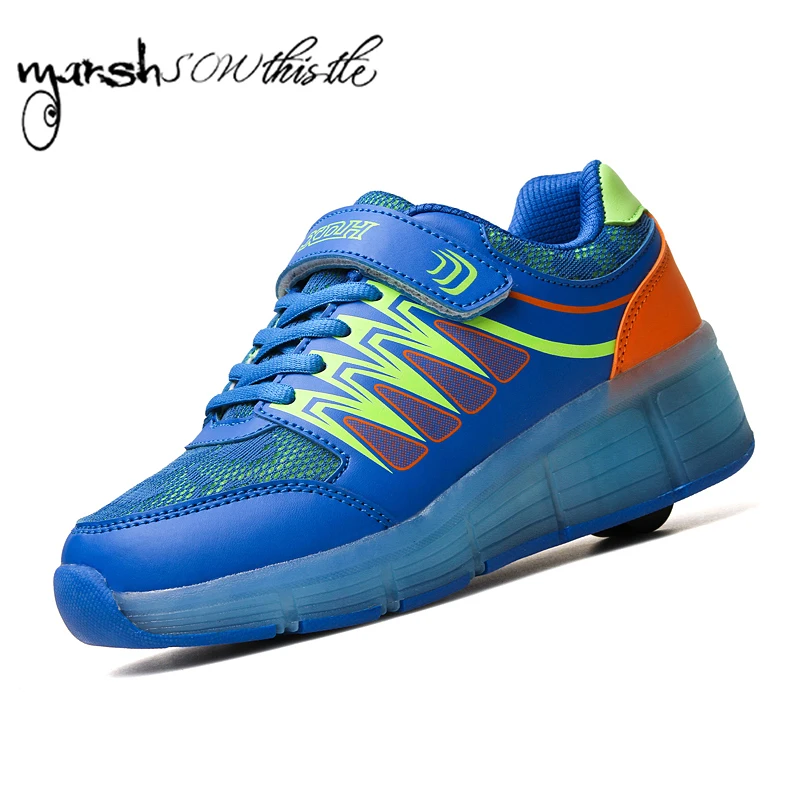 

wheels shoes roller shates shoes glowing sneaker kid boy girl automatic pulley LED Flashing light rechargeable 24 luminous shoes