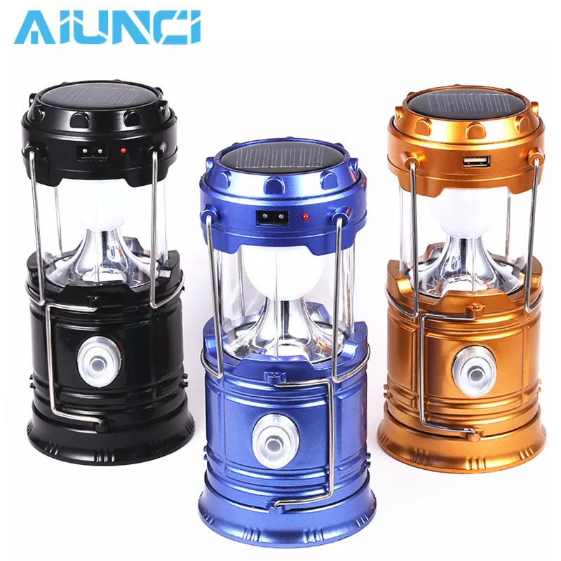 EU/US Collapsible Solar Portable Lantern Rechargeable Tent ...