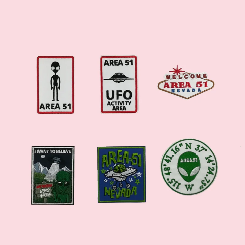

X-Files X Files I WANT TO BELIEVE UFO Aliens Alien latitude Longitude Area 51 Warning Embroidered iron on patch eblem transfer