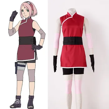 

Japanese Anime Naruto Haruno Sakura 3rd Clothes Girls Cosplay Clothing For Women Costume Set For NARUTO THE MOVIE THE LAST