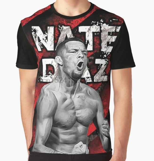 

All Over Print T-Shirt Men Funy tshirt Nate Diaz Short Sleeve O-Neck Graphic Tops Tee women t shirt
