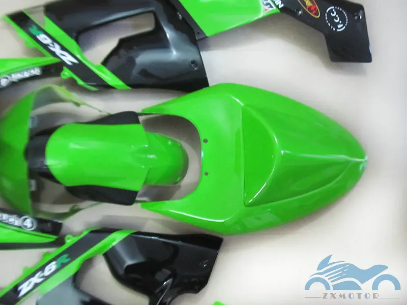 Пластиковые обтекатели для мотоциклов KAWASAKI Ninja ZX 6R 2005 2006 ZX6R 636 05 06 зеленый