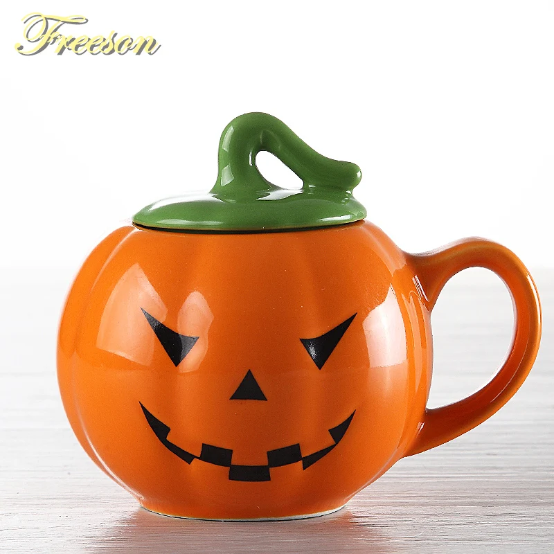 Halloween Gift Pumpkin Tea Mug 400ml Ceramic Coffee Mug Creative Beer