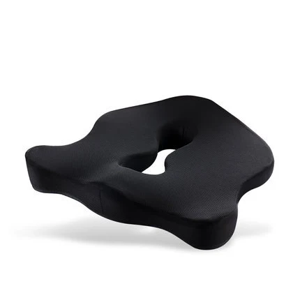 Полиэфирные подушки для автомобильных сидений с эффектом памяти для увеличения роста автокресла, мягкий коврик для использования в домашних офисных стульях - Название цвета: black