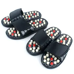Acupoint массажные тапочки сандалии для мужчин ноги китайский Акупрессура терапия спецодежда медицинская Вращающийся Массажер ног обувь