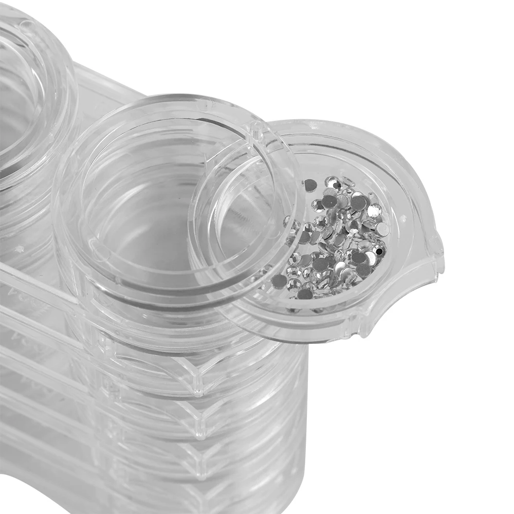 

12 Grid/Set Nail Art Container Empty Storage Removable Clear Plastic Box Bead Rhinestone Jewelry Display Showing Box Wholesale