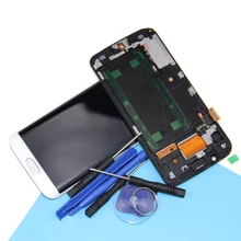 S6 Edge G925 дисплей для samsung Galaxy lcd SM G925F с кодирующий преобразователь