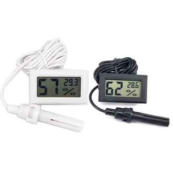 

Mini LCD Digital Thermometer Hygrometer Temperature Indoor Convenient Temperature Sensor Humidity Meter Gauge Instruments Cable