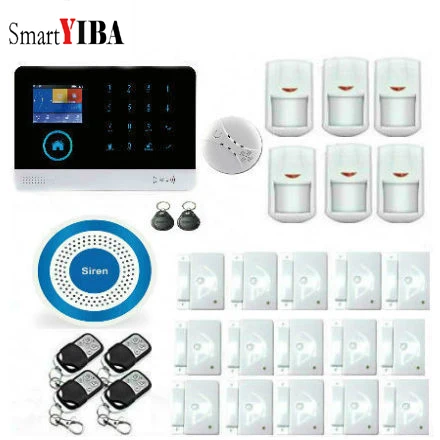 

SmartYIBA 2.4inch TFT display GSM SMS Home Security Alarm System Support Different Alarm channels Like APP Push/Voice Moritoring