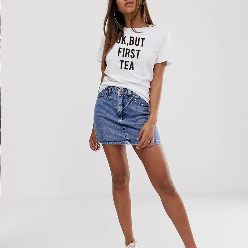

T-shirts summer women 2019 shirt with print Funny Ladies T Shirt Casual Cotton Blend White Short Sleeve O-Neck Tops Tees