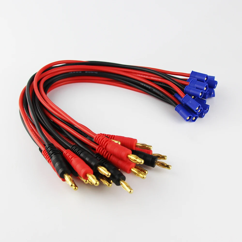 OliYin10pcsRCBatteryChargerCableEC3to40mmBananaPlug14AWG