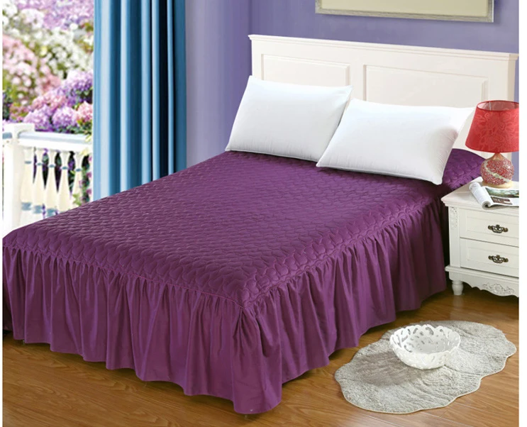Buy Cotton+Thick, add winter quilted bed skirt Bed