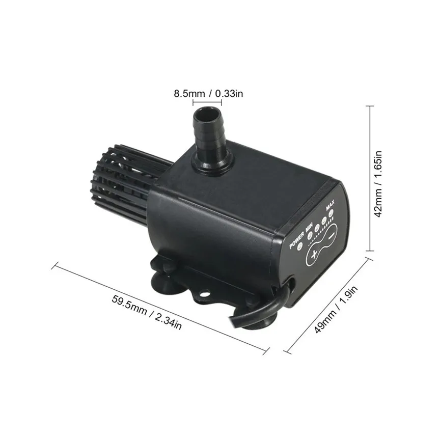 DC5V USB водяной насос Фонтан Водяной насос Бесщеточный Водяной насос для сада пруд Бассейн аквариум пейзаж ju06