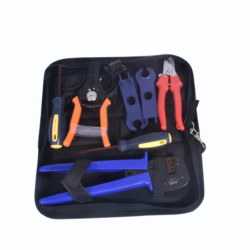 

1Set A-2546B Combination Cutting Crimping Stripping Pliers For Solar PV Tool Kits With Test Wire, Cutting Range 30mm Max