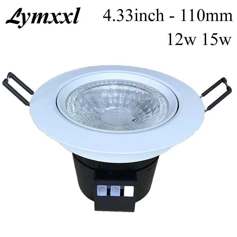

White Body 4.33inch - 110mm LED 12W 15W Led Cob Downlights Warm/Cool/Nature White CREE COB CRI>85+Led Recessed Spot Lights UL