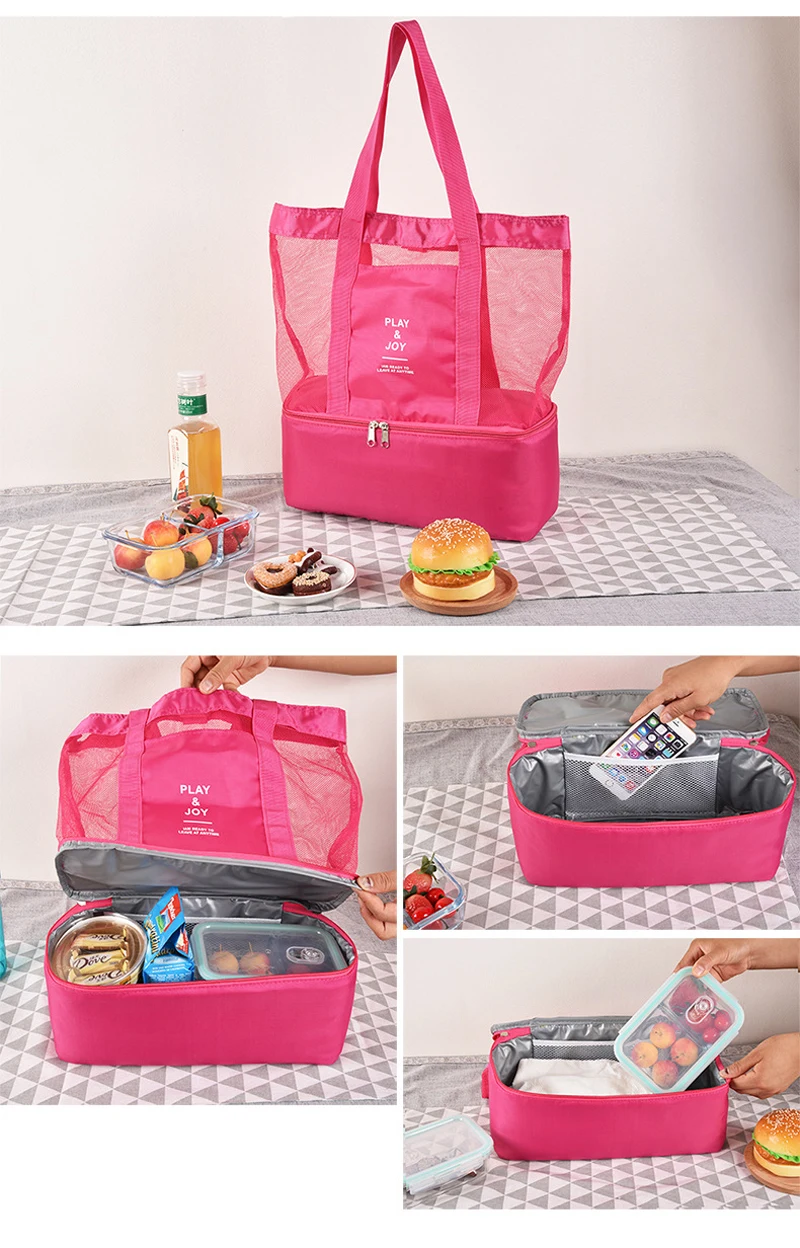 térmico net bolsa feminina saco de isolamento