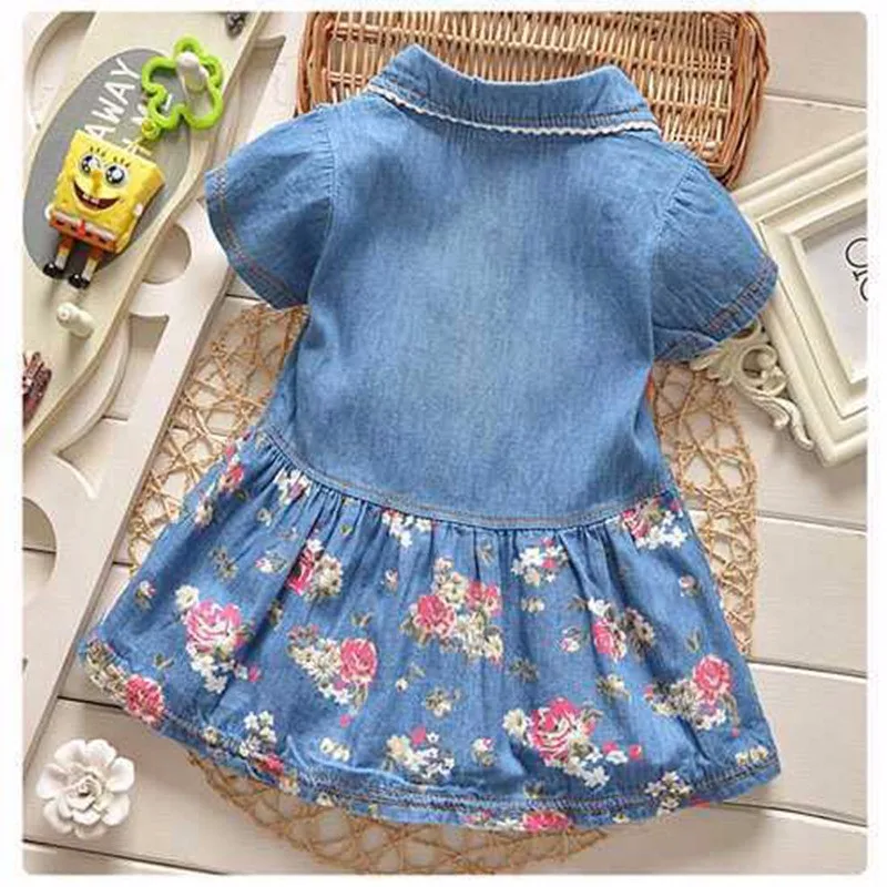 Summer Cotton Half Sleeves Casual Dress For Baby Girls main image 1