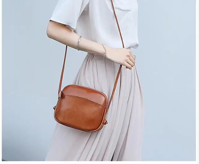 Bolsa feminina, 5 цветов, женские сумки из натуральной кожи, сумки через плечо для женщин, маленькая сумка через плечо, bolsos mujer de marca famosa - Цвет: Светло-коричневый