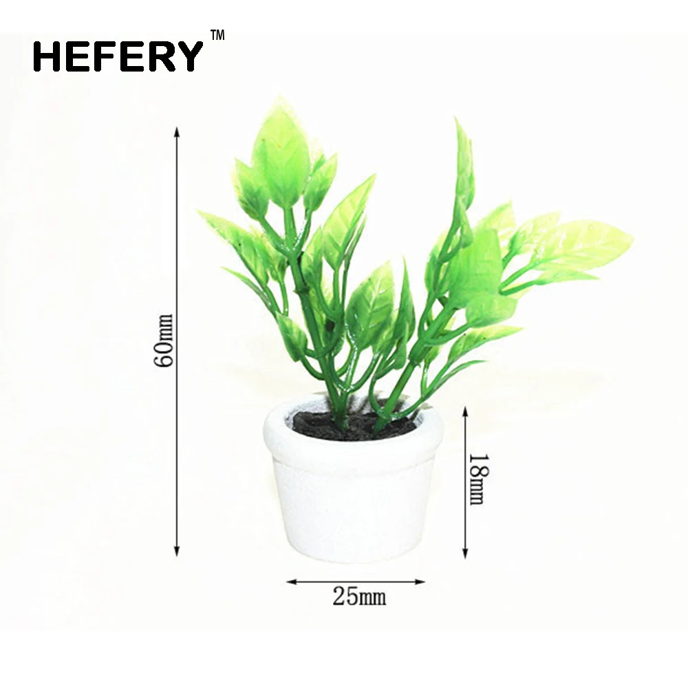 1/12 Dollhouse Miniature Accessories Mini Plastic Potted Plants