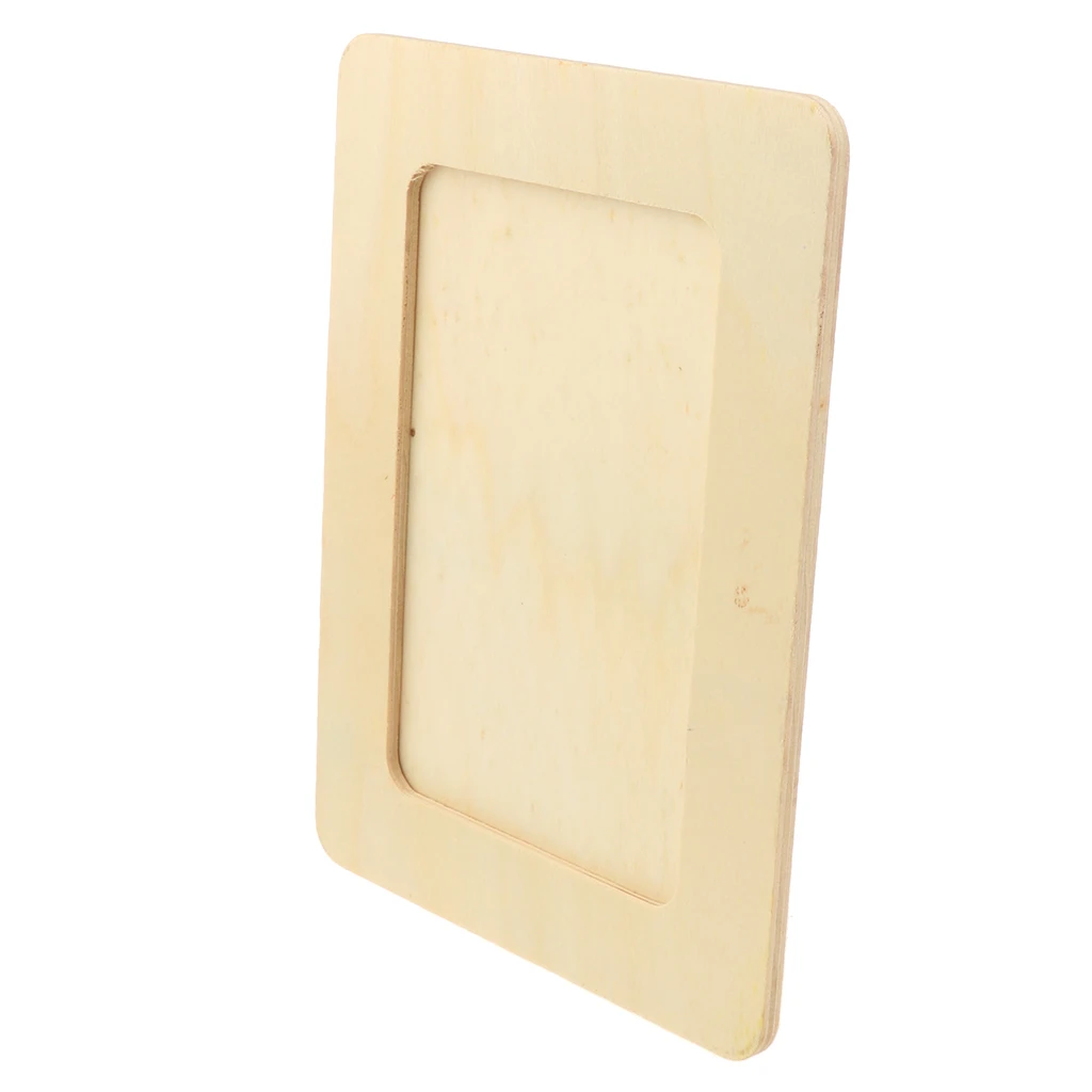 Simple Designs Unfinished Wooden Solid Wood Photo Picture Frames Ready to Paint Home Decor for ’s Art Craft DIY Projects 