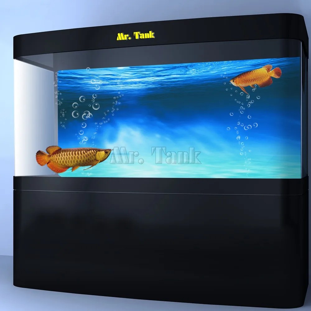 

Mr.Tank Aquarium Background Poster Blue Ocean Self-adhesive PVC Customization Fish Tank Backdrop Glass Wall Decorations