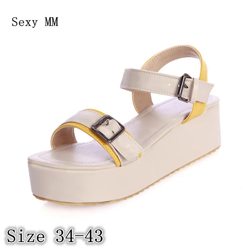

Women Platform High Heel Wedge Sandals Peep Toe Shoes Woman Summer High Heels Wedges Gladiator Sandals Plus Size 34- 40 41 42 43