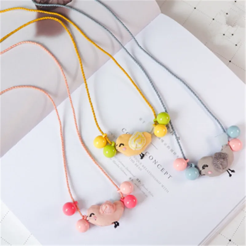 

Korean Handmade Cute Cartoon Fabric Bird Princess Kids Children Girl Necklace Apparel Accessories-HZPRCGNL057F