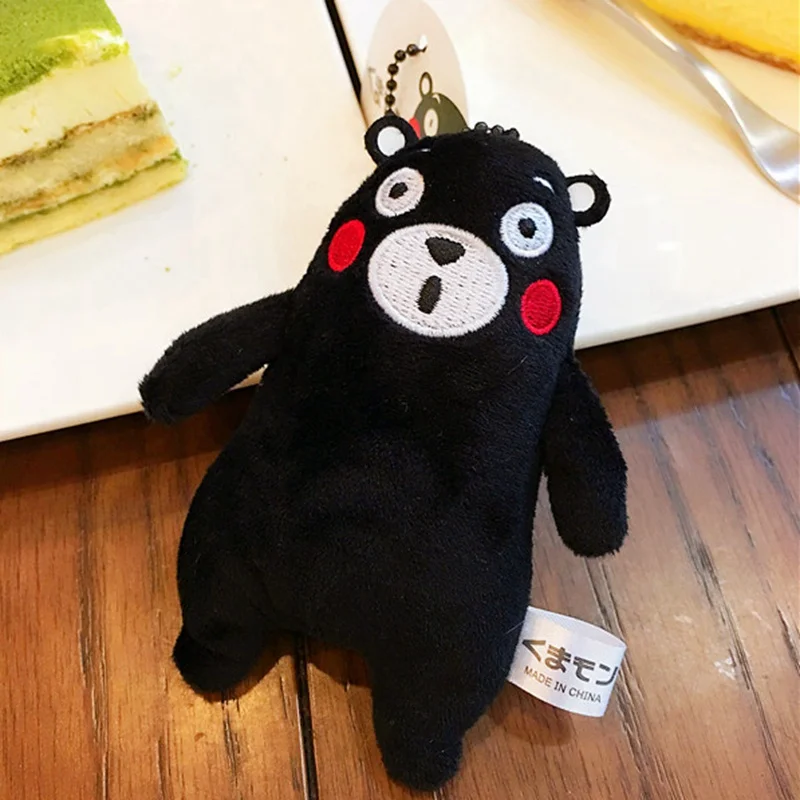 1 шт. Kawaii Медведь kumamoto плюшевая маленькая кукла-подвеска мягкий талисман черный игрушечный медведь Кумамон милые мини-зверушки в подарок для детей - Цвет: 1