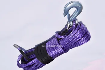 

Purple 10mm*30m Synthetic Rope,ATV Winch Line,3/8 x 100 Winch Cable,Winch Rope Extension,Replacement Winch Cable