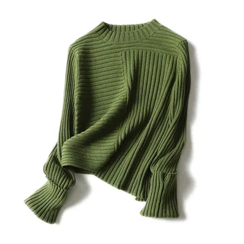 

HIGH Quality Wool Cashmere Sweater Winter Women Fashion Solid Color Knitting Sweater Tops Female