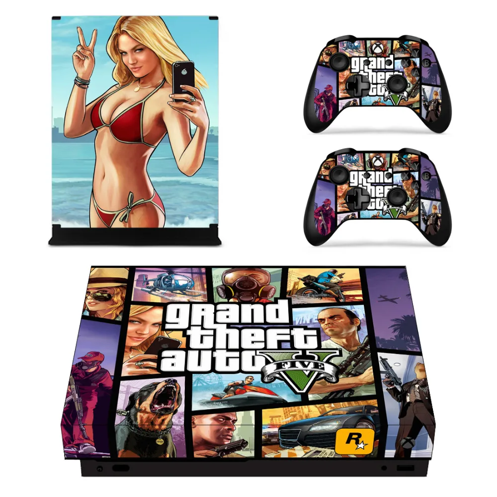 Grand Theft Auto V GTA 5 наклейка для Microsoft Xbox One X консоль и контроллеры скины наклейки