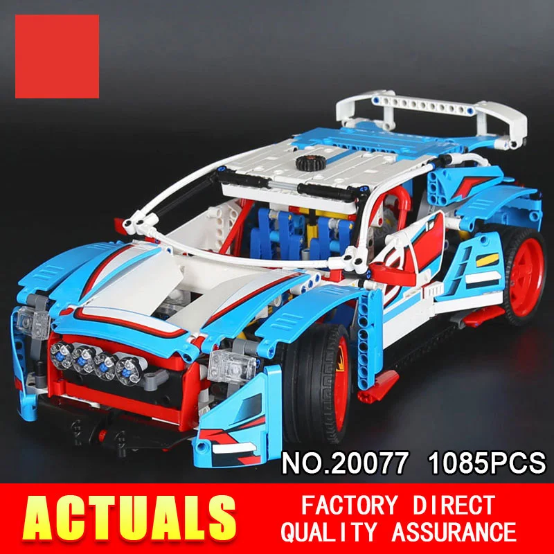 

20077 1085pcs Technic Series Racing Car LegoingTechnic 42077 Rally Car model Set Building Blocks Bricks Kids Toys