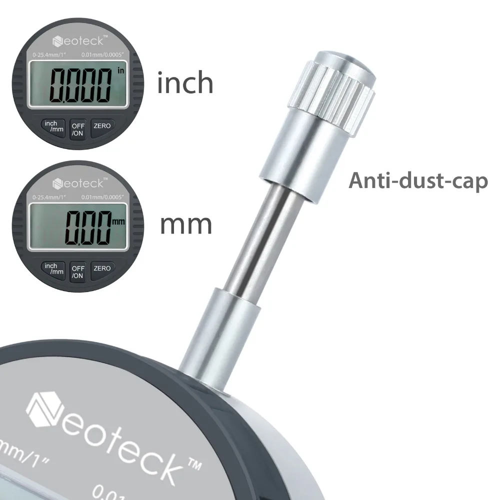 Neoteck 0 01/.0005 ''точный контрольный индикатор циферблата Электронный микрометр